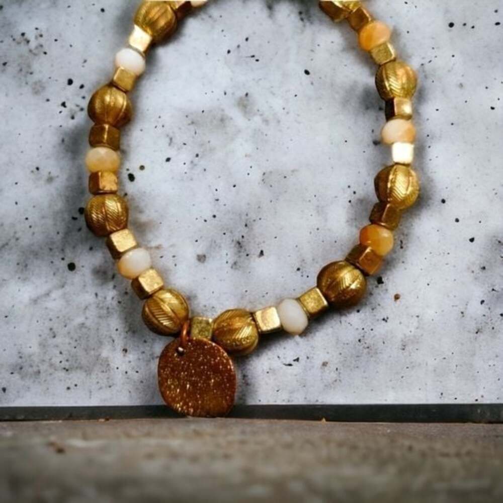 Brown and copper bracelet